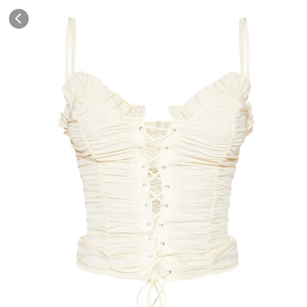 Cream corset tank